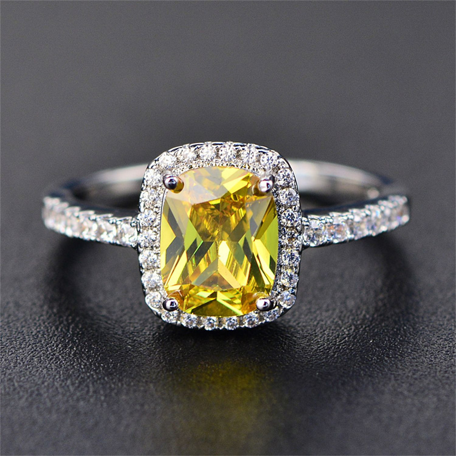 Hot selling colored treasure rings European and American diamond ring