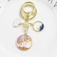 Hot sales New creative cutout dripping oil Metal key chain