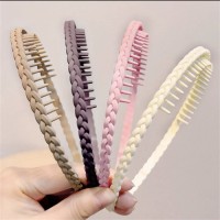 Creative compression hair clip simple solid color plastic headband