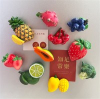 Wholesale 3D Custom Simulation Fruit Vegetable Fridge Magnet for Decoration