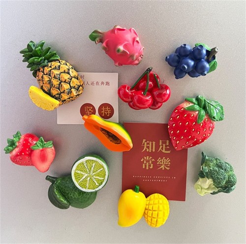 Wholesale 3D Custom Simulation Fruit Vegetable Fridge Magnet for Decoration