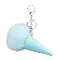 Multi-color Hairball keychain gift pendant Creative ice cream cone modeling pendant