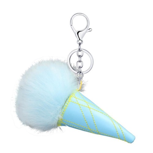 Multi-color Hairball keychain gift pendant Creative ice cream cone modeling pendant