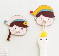 Hot selling No punch wall creative cartoon fridge magnet with hook