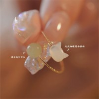 Hot selling personalized open rings fashionable jade ring