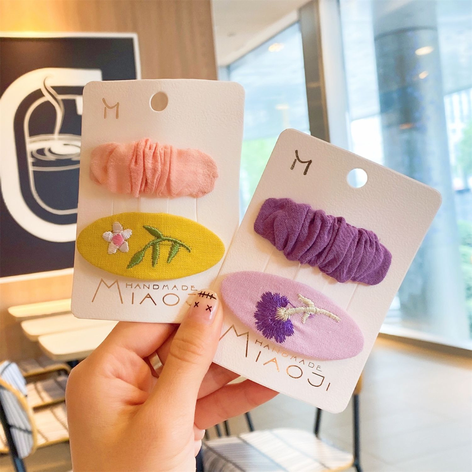Hot selling new various colors cloth hairpin