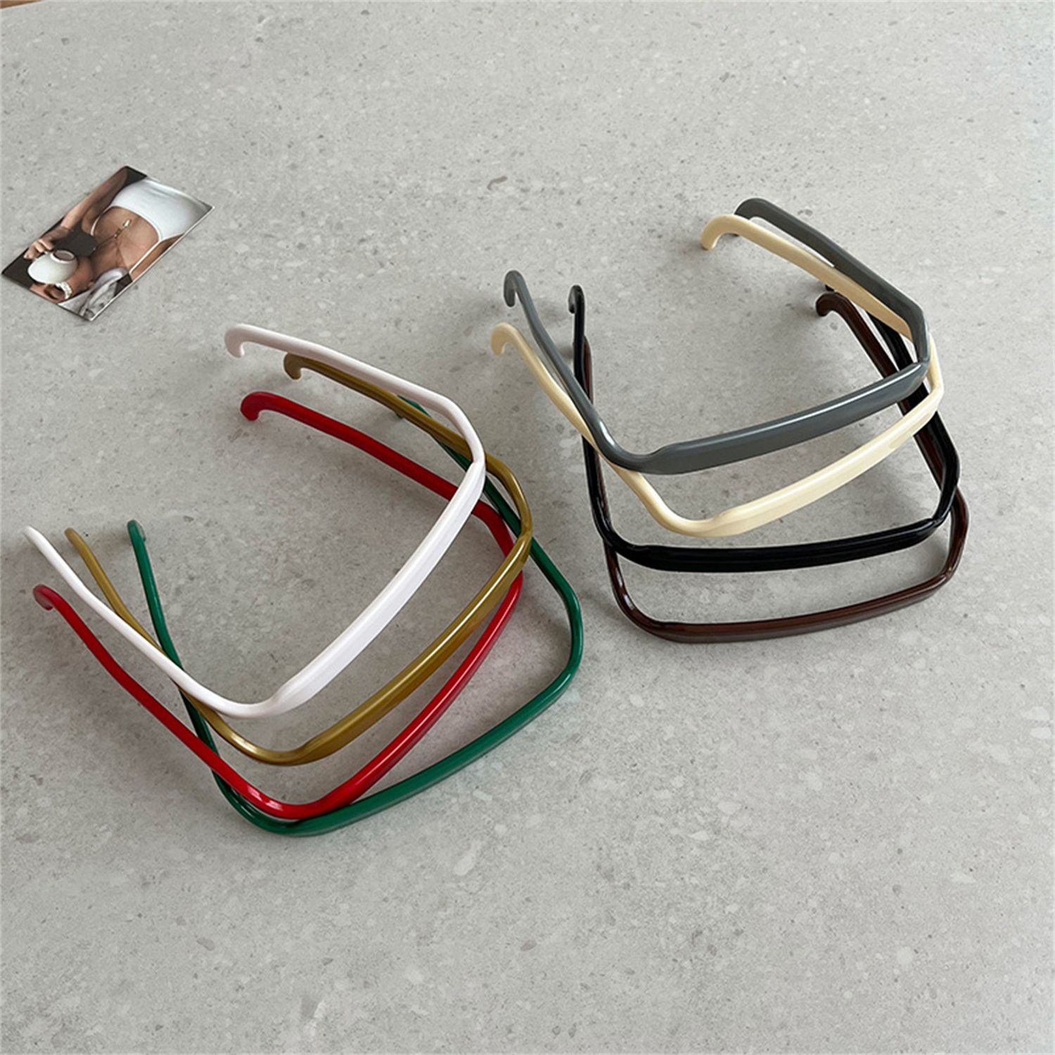Creative compression hair clip simple solid color plastic headband