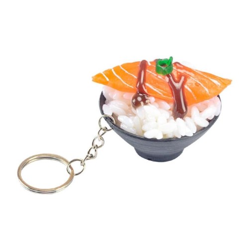 Hot sales Food play key chain food pendant childrens toy cover rice model