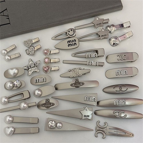 Wholesale womens solid color no crease metal hairpin