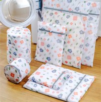 Hot sales New thick fine mesh color printed laundry bag