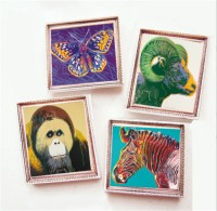 Creative home decor vintage oil painting photo frame fridge magnet