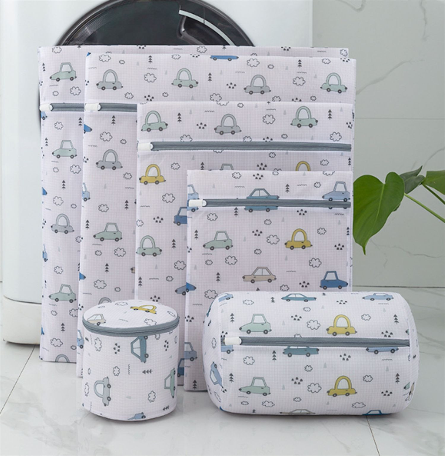 Hot sales New thick fine mesh color printed laundry bag